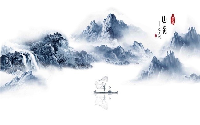抽象山水壁畫 墻壁上的詩(shī)意流動(dòng)